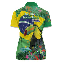 Feliz Dia Da Indepencencia Brazil Women Polo Shirt Brasil Toucan Tropical Vibes - Wonder Print Shop