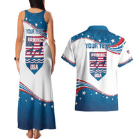 Personalized USA Rowing Couples Matching Tank Maxi Dress and Hawaiian Shirt 2024 United States Flag Curve Style - Wonder Print Shop