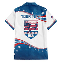 Personalized USA Rowing Family Matching Puletasi and Hawaiian Shirt 2024 United States Flag Curve Style - Wonder Print Shop