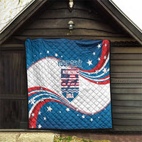 Personalized USA Rowing Quilt 2024 United States Flag Curve Style - Wonder Print Shop