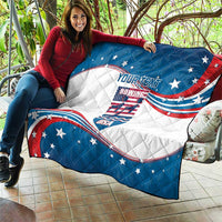 Personalized USA Rowing Quilt 2024 United States Flag Curve Style - Wonder Print Shop