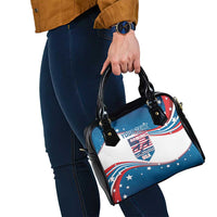 Personalized USA Rowing Shoulder Handbag 2024 United States Flag Curve Style
