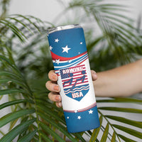 Personalized USA Rowing Skinny Tumbler 2024 United States Flag Curve Style - Wonder Print Shop