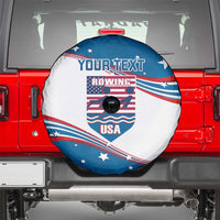 Personalized USA Rowing Spare Tire Cover 2024 United States Flag Curve Style - Wonder Print Shop
