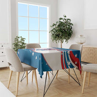 Personalized USA Rowing Tablecloth 2024 United States Flag Curve Style - Wonder Print Shop