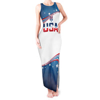 Personalized USA Rowing Tank Maxi Dress 2024 United States Flag Curve Style - Wonder Print Shop