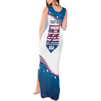 Personalized USA Rowing Tank Maxi Dress 2024 United States Flag Curve Style - Wonder Print Shop
