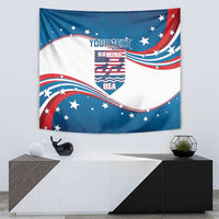 Personalized USA Rowing Tapestry 2024 United States Flag Curve Style - Wonder Print Shop