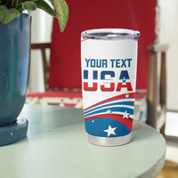 Personalized USA Rowing Tumbler Cup 2024 United States Flag Curve Style - Wonder Print Shop