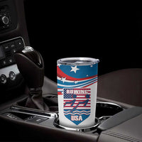 Personalized USA Rowing Tumbler Cup 2024 United States Flag Curve Style - Wonder Print Shop