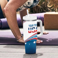 Personalized USA Rowing Tumbler With Handle 2024 United States Flag Curve Style - Wonder Print Shop