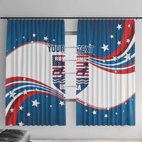 Personalized USA Rowing Window Curtain 2024 United States Flag Curve Style - Wonder Print Shop