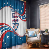 Personalized USA Rowing Window Curtain 2024 United States Flag Curve Style - Wonder Print Shop
