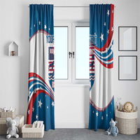 Personalized USA Rowing Window Curtain 2024 United States Flag Curve Style - Wonder Print Shop