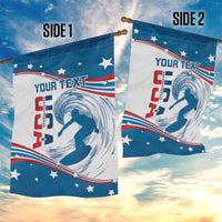 Personalized USA Surfing Garden Flag 2024 United States Flag Curve Style - Wonder Print Shop