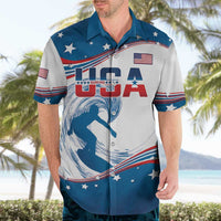 Personalized USA Surfing Hawaiian Shirt 2024 United States Flag Curve Style - Wonder Print Shop
