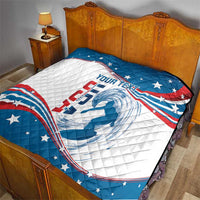 Personalized USA Surfing Quilt 2024 United States Flag Curve Style - Wonder Print Shop