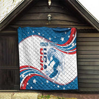 Personalized USA Surfing Quilt 2024 United States Flag Curve Style - Wonder Print Shop