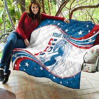 Personalized USA Surfing Quilt 2024 United States Flag Curve Style - Wonder Print Shop
