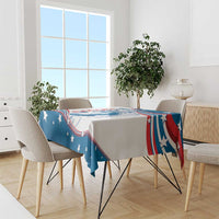 Personalized USA Surfing Tablecloth 2024 United States Flag Curve Style - Wonder Print Shop