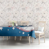 Personalized USA Surfing Tablecloth 2024 United States Flag Curve Style - Wonder Print Shop