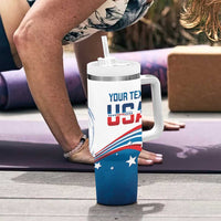 Personalized USA Surfing Tumbler With Handle 2024 United States Flag Curve Style - Wonder Print Shop