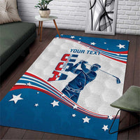 Personalized USA Golf Area Rug 2024 United States Flag Curve Style - Wonder Print Shop