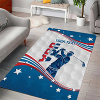 Personalized USA Golf Area Rug 2024 United States Flag Curve Style - Wonder Print Shop
