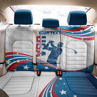 Personalized USA Golf Back Car Seat Cover 2024 United States Flag Curve Style - Wonder Print Shop