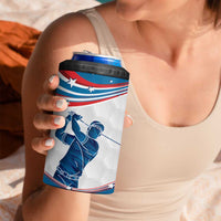 Personalized USA Golf 4 in 1 Can Cooler Tumbler 2024 United States Flag Curve Style - Wonder Print Shop