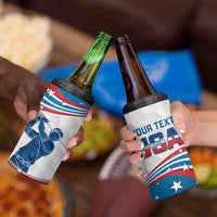 Personalized USA Golf 4 in 1 Can Cooler Tumbler 2024 United States Flag Curve Style - Wonder Print Shop