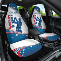 Personalized USA Golf Car Seat Cover 2024 United States Flag Curve Style - Wonder Print Shop