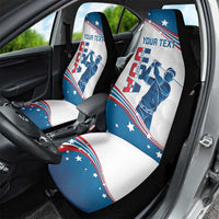 Personalized USA Golf Car Seat Cover 2024 United States Flag Curve Style - Wonder Print Shop