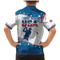 Personalized USA Golf Family Matching Mermaid Dress and Hawaiian Shirt 2024 United States Flag Curve Style - Wonder Print Shop