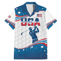 Personalized USA Golf Family Matching Mermaid Dress and Hawaiian Shirt 2024 United States Flag Curve Style - Wonder Print Shop