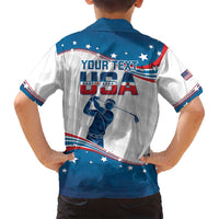 Personalized USA Golf Family Matching Off Shoulder Maxi Dress and Hawaiian Shirt 2024 United States Flag Curve Style - Wonder Print Shop