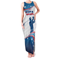 Personalized USA Golf Family Matching Tank Maxi Dress and Hawaiian Shirt 2024 United States Flag Curve Style - Wonder Print Shop