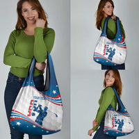 Personalized USA Golf Grocery Bag United States Flag Curve Style