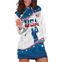 Personalized USA Golf Hoodie Dress 2024 United States Flag Curve Style - Wonder Print Shop