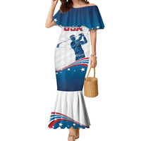 Personalized USA Golf Mermaid Dress 2024 United States Flag Curve Style - Wonder Print Shop