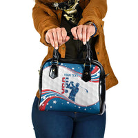 Personalized USA Golf Shoulder Handbag 2024 United States Flag Curve Style