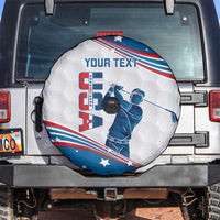 Personalized USA Golf Spare Tire Cover 2024 United States Flag Curve Style - Wonder Print Shop