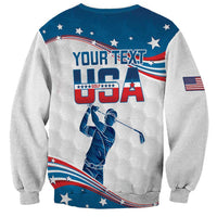 Personalized USA Golf Sweatshirt 2024 United States Flag Curve Style - Wonder Print Shop