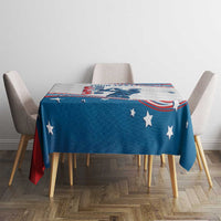 Personalized USA Golf Tablecloth 2024 United States Flag Curve Style - Wonder Print Shop