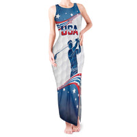 Personalized USA Golf Tank Maxi Dress 2024 United States Flag Curve Style - Wonder Print Shop