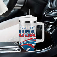 Personalized USA Golf Tumbler With Handle 2024 United States Flag Curve Style - Wonder Print Shop