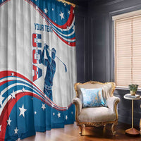 Personalized USA Golf Window Curtain 2024 United States Flag Curve Style - Wonder Print Shop