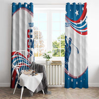 Personalized USA Golf Window Curtain 2024 United States Flag Curve Style - Wonder Print Shop