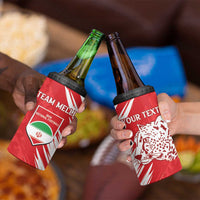 Custom Iran Football 4 in 1 Can Cooler Tumbler Go Team Melli Leopard Pattern - Wonder Print Shop