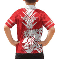 Custom Iran Football Family Matching Short Sleeve Bodycon Dress and Hawaiian Shirt Go Team Melli Leopard Pattern - Wonder Print Shop